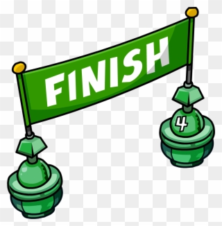 The Marathon's Finish Line - Finish Line Club Penguin Clipart