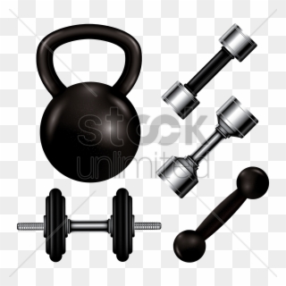 Vector Royalty Free Collection Of Gym Equipment Vector - Dumbbell Clipart