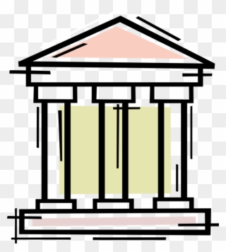 Vector Illustration Of Financial Banking Institution - Case Studies In Bank Lending Clipart