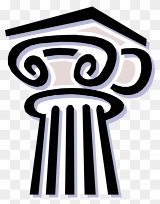 Vector Illustration Of Ancient Classic Greek Architecture - College Fraternities And Sororities Clipart