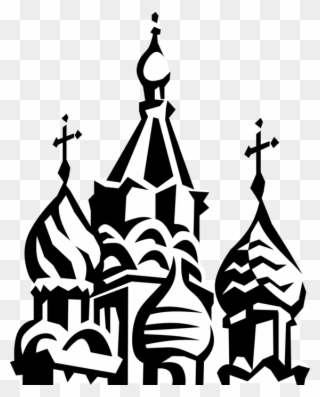 St Basil S Cathedral - Russian Buildings Clipart