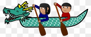 Image Black And White Library Bathing Clipart Team - Chinese Dragon Boat Transparent - Png Download