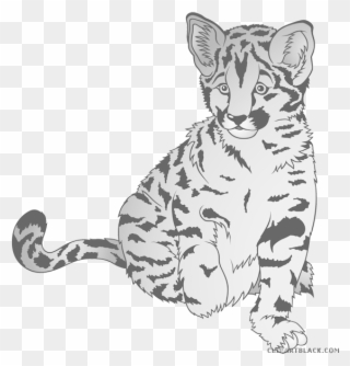 Clipartblack Com Animal Free Black White Images - Leopard Cartoon - Png Download