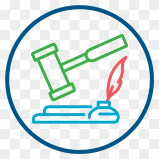 Gavel Icon Symbolizing Justification - Auction Hammer Vector Clipart