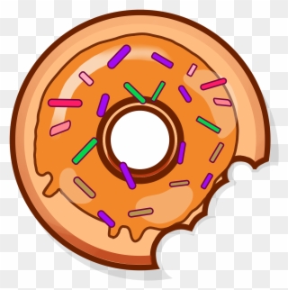 Donut Clipart Red - Bitten Donut Png Transparent Png