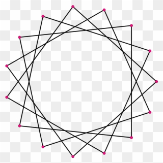 Regular Star Polygon 15-4 - Crown Chakra Symbols Clipart
