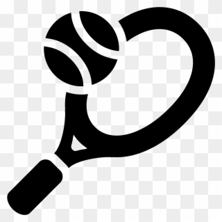 Tennis Racquet Filled Icon - Tennis Clipart