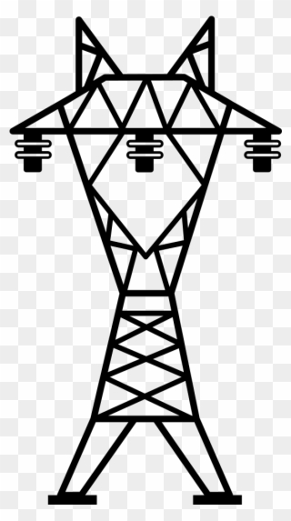 Power Line With Three Insulators Comments - Power Transmission Tower Icon Clipart