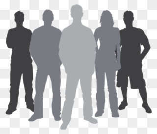 People Silhouette Clipart Unknown Person - Silhouette Of A Group Of People - Png Download