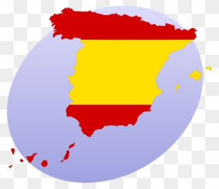 Portal Clipart Mini - Spain National Flag Map - Png Download