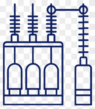 Transmission - Distribution - Transformer Electrical Drawing Clipart