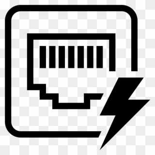 Power Over Ethernet Icon - Power Over Ethernet Symbol Clipart