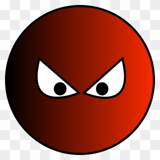 Evil Clipart Evil Face Clipart - Red Ball With Eyes - Png Download