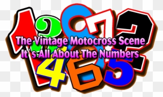 Vintage Motocross Race Numbers Classicdirtbikerider - Motocross Clipart