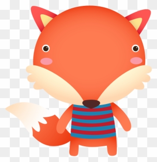 Cartoon Cute Funny Fox - Animal Cartoon Cute Png Clipart