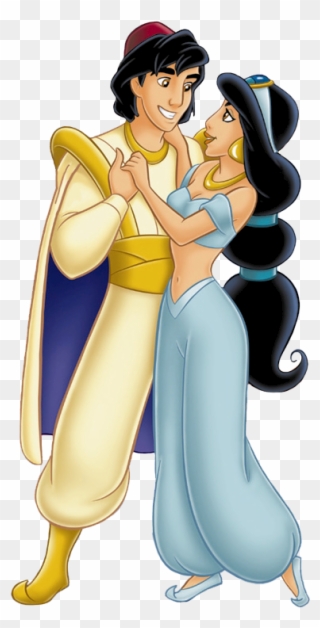 Princess Jasmine Clipart Yellow - Disney Princess Jasmine And Aladdin - Png Download