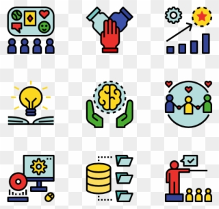 Knowledge Management - Icons Stock Clipart