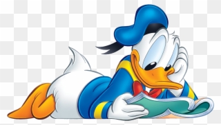 Donald Duck Clipart Gambar - Donald Duck Read - Png Download