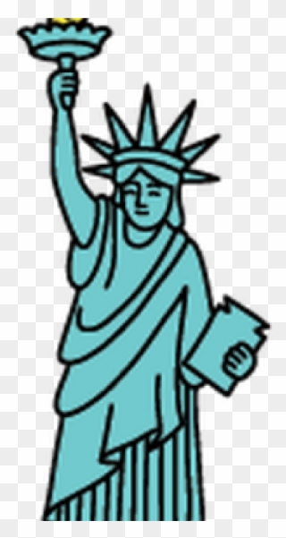 Statue Of Liberty Clipart Landmarks - Clip Art Cartoon Statue Of Liberty - Png Download