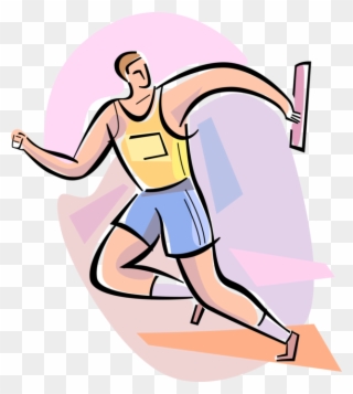 Vector Illustration Of Track And Field Athletic Sport - Clipart Player Track And Field - Png Download
