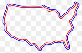 All Photo Png Clipart - United States Map Red White And Blue Transparent Png