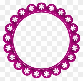 Purple Round - Moldura Redonda Azul Png Clipart