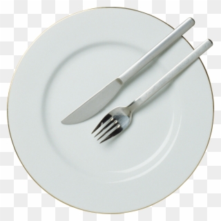 Dinner Clipart Plate Utensil - Plate With Cutlery Png Transparent Png