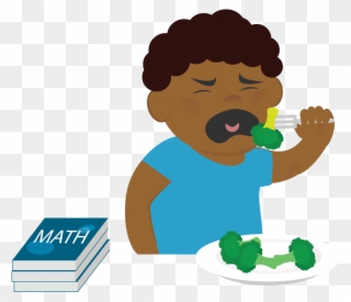 Png Royalty Free Library Broccoli Clipart Kid - Boy Eating Broccoli Cartoon Transparent Png