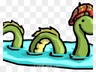 Sea Monster Clipart Transparent Background - Loch Ness Monster Drawing Cute - Png Download