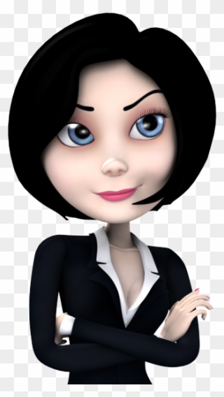Woman In Suit Animated Clipart
