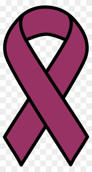 Big Image - Ovarian Cancer Ribbon Clipart