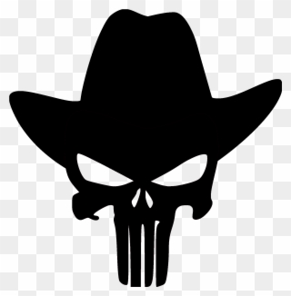 Texas Punisher Skull Clipart