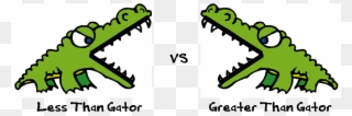 Alligator Clipart Less Than - More Than Less Than Crocodiles - Png Download