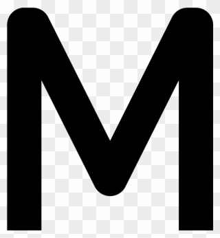 M Icon - Capital M Black Clipart