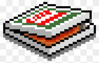 Open Pizza Box - Pixel Art Clipart