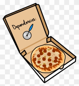A Pizza Pie In A Box With A Pizza Slicer Dependency - Pizza Clipart