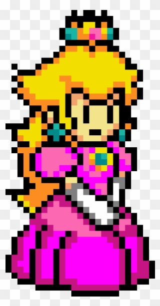 Princess Peach - Pixel Drawing Princess Peach Clipart