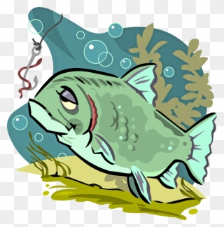 Big Image - Tired Cartoon Fish Clipart