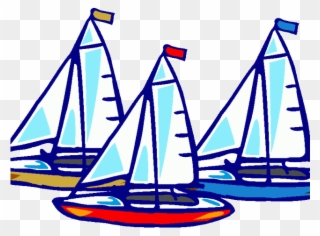 Clip Art Freeuse Library Sail Clipart 3 Boat - Racing Sailboats Clip Art - Png Download