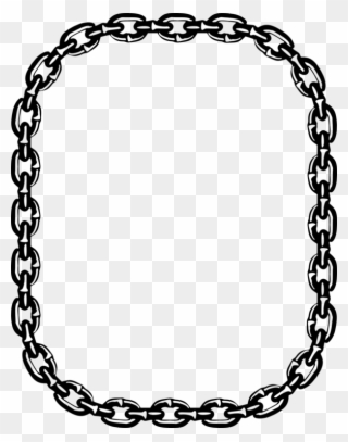 Drawing Chain Necklace - Chain Circle Clipart - Png Download