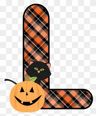 Pumpkin Clipart Plaid - Alfabeto Calabaza - Png Download