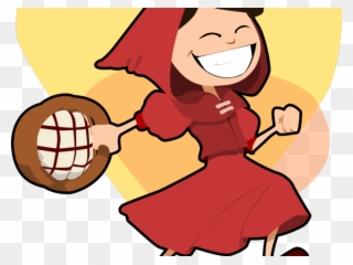 Red Riding Hood Clipart Cheerful Person - Clipart Little Red Riding Hood - Png Download