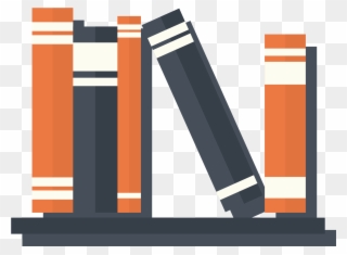 Vector Black And White Bookcase Books On A - Bookshelf Logo Clipart