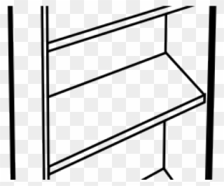 Shelf Clipart Full Bookshelf - Shelf - Png Download