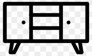 This Is A Picture Of A Cabinet Of Drawers - Side Table Icon Clipart