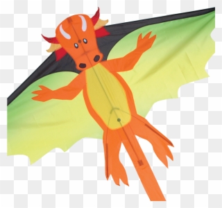 Orange Clipart Kite - Dragon Designs On Kites - Png Download