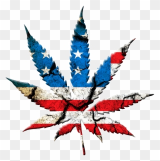 Image Of American Colored Marijuana Leaf For Digital - State Marijuana Legalization: Issues And Effects Clipart