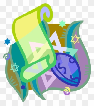 Vector Illustration Of Jewish Kippah Kip Yarmulke Cap - Hanukkah Lullabies For Your Baby Clipart