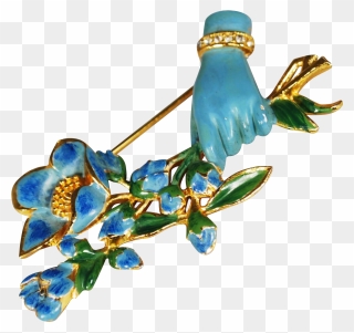 Coro Enamel Brooch - Jewellery Clipart