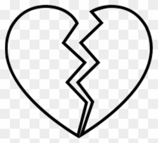 Brokenheart Sad Broken Brakeup Depressed Depression - Corazon Roto Para Dibujar Clipart